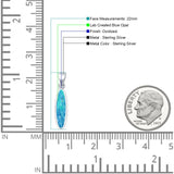 Oval Lab Opal Pendant Necklace