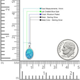 Oval Lab Opal Solitaire Pendant Necklace