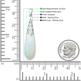 Oxidized Pear Dangle Drop Pendant 