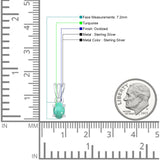 Oval Turquoise Pendant Necklace