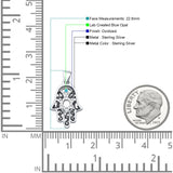  Hamsa & Star Of David Pendant 