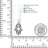  Hamsa & Star Of David Pendant 