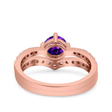 Two Piece Round CZ Ring