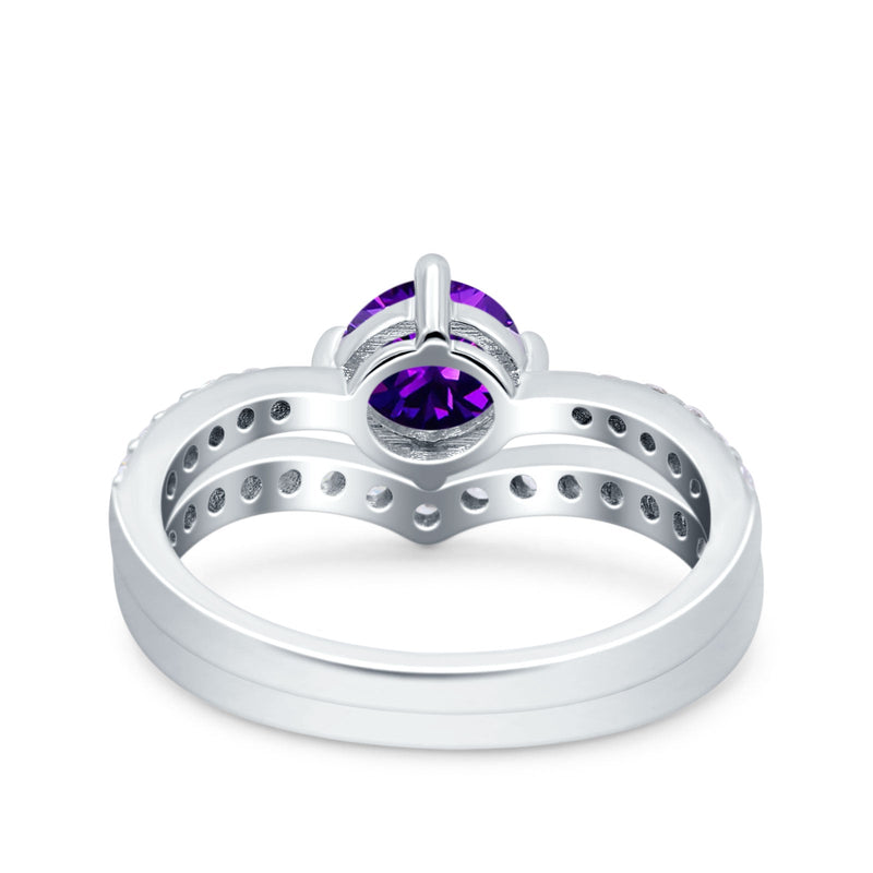 Two Piece Round CZ Ring