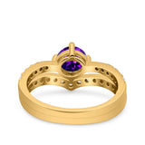 Two Piece Round CZ Ring