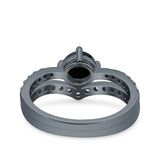 Two Piece Round CZ Ring