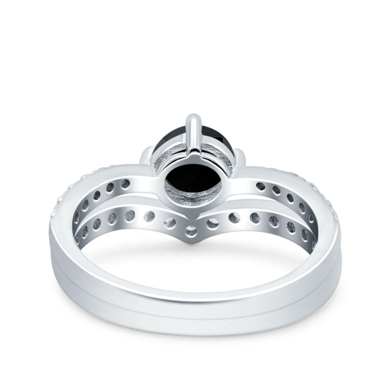 Two Piece Round CZ Ring