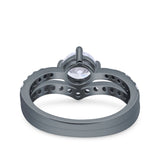 Two Piece Round CZ Ring