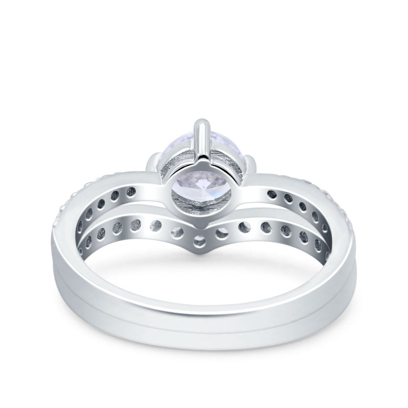 Two Piece Round CZ Ring