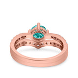 Two Piece Round CZ Ring