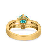 Two Piece Round CZ Ring