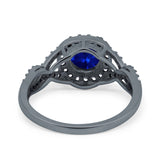 Round Halo Cubic Zirconia Infinity Twisted Ring 925 Sterling Silver