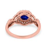 Round Halo Cubic Zirconia Infinity Twisted Ring 925 Sterling Silver