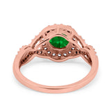 Round Halo Cubic Zirconia Infinity Twisted Ring 925 Sterling Silver