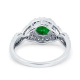 Round Halo Cubic Zirconia Infinity Twisted Ring 925 Sterling Silver