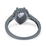 Art Deco Teardrop Pear Ring