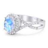 Art Deco Oval Natural Stone Twisted Ring