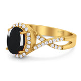 Art Deco Oval Natural Stone Twisted Ring