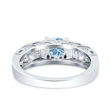 Art Deco Round Natural Stone Filigree Ring