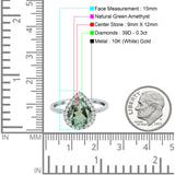 Pear Teardrop Halo Natural Diamond Ring