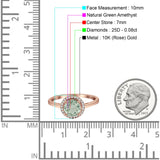 Round Halo Natural Diamond Ring