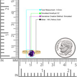 Round Solitaire Gold Ring