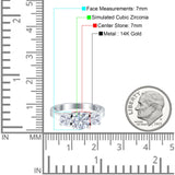 Three Stone Round Cubic Zirconia Gold Ring