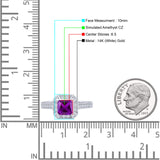 Princess Cut Halo Art Deco Gold Ring