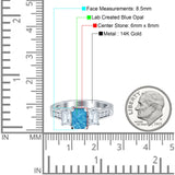 Three Stone Round & Emerald Cut CZ Gold Ring