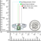 Three Stone Emerald Cut Gold Ring