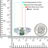 Three Stone Emerald Cut Gold Ring