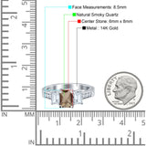 Three Stone Emerald Cut Gold Ring