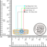 Two Piece Round Solitaire Half Eternity Cathedral Ring