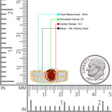 Two Piece Round Solitaire Half Eternity Cathedral Ring