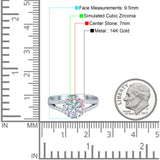 Three Stone Round CZ Gold Ring