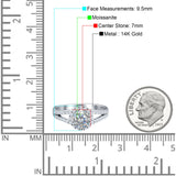 Round Halo Split Shank Gold Ring