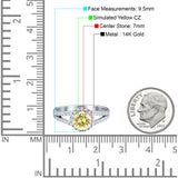 Round CZ Halo Split Shank Gold Ring