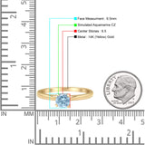 Round Solitaire Gold Ring