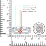 Two Piece Round Solitaire Eternity Gold Ring