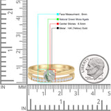Two Piece Round Solitaire Bridal Gold Ring