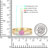 Two Piece Round Solitaire Eternity Gold Ring