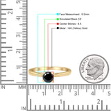 Round Solitaire Gold Ring