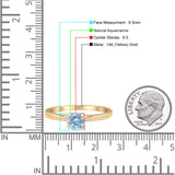 Minimalist Round Solitaire Gold Ring