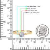 Minimalist Round Solitaire Gold Ring