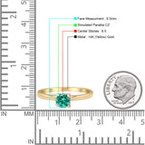 Round Solitaire Gold Ring