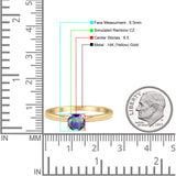 Round Solitaire Gold Ring