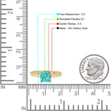 Princess Cut Solitaire Gold Ring