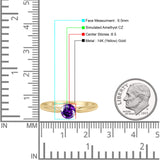 Round Solitaire Gold Ring