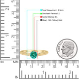 Round Solitaire Gold Ring