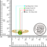 Round Solitaire Gold Ring